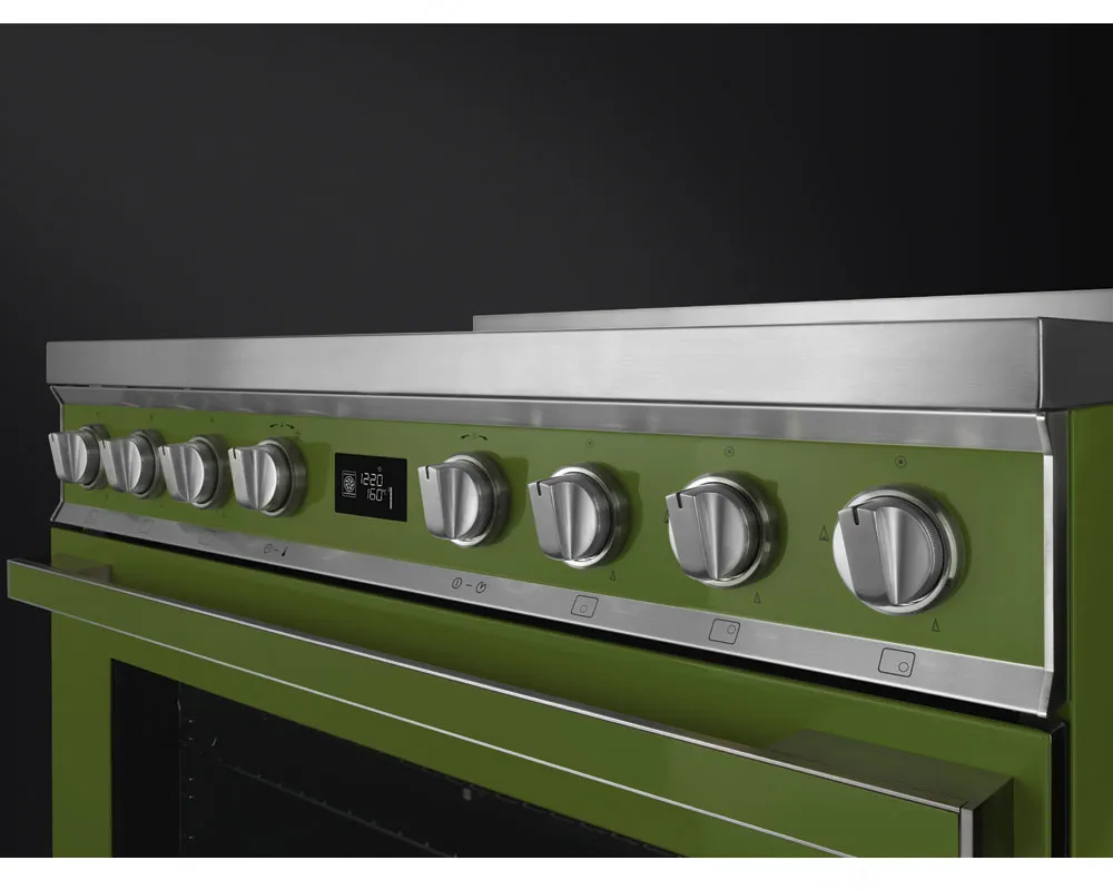 SMEG תנור פירוליטי משולב עם כיריים אינדוקציה מסדרת PORTOFINO בצבע ירוק זית תוצרת SMEG דגם CPF9IPOG — תמונה 5