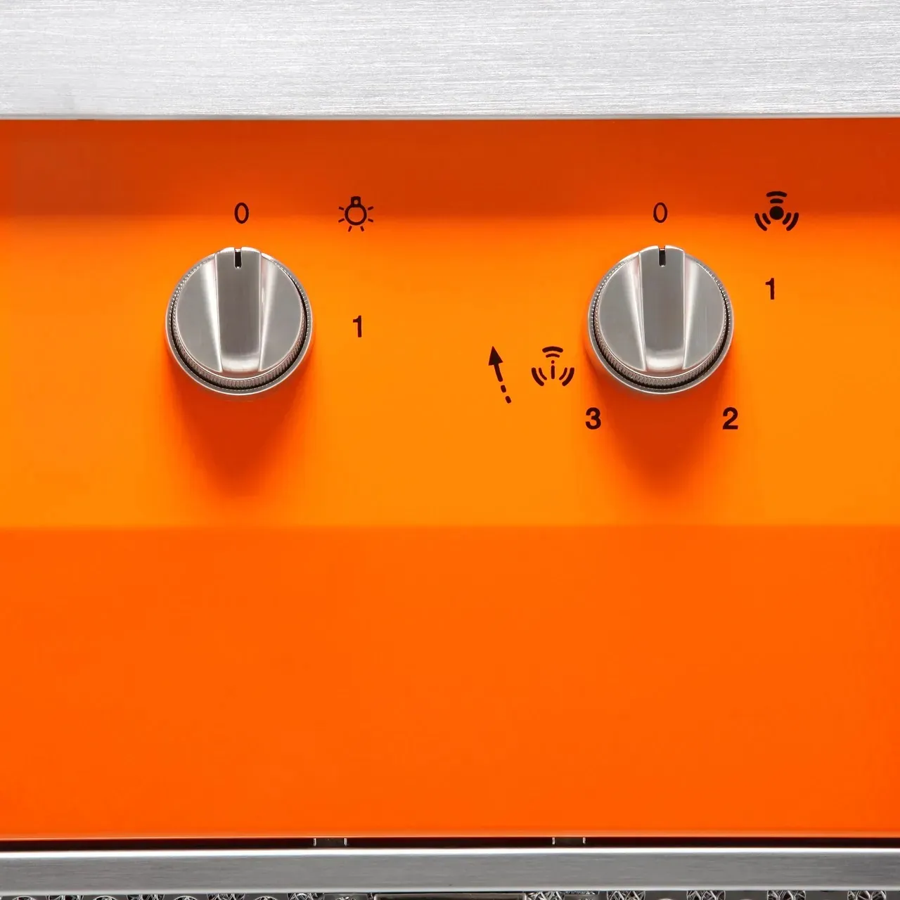 SMEG קולט אדים 90 ס"מ צמוד קיר צבע כתום סדרת Portofino תוצרת SMEG דגם KPF9OR — תמונה 3