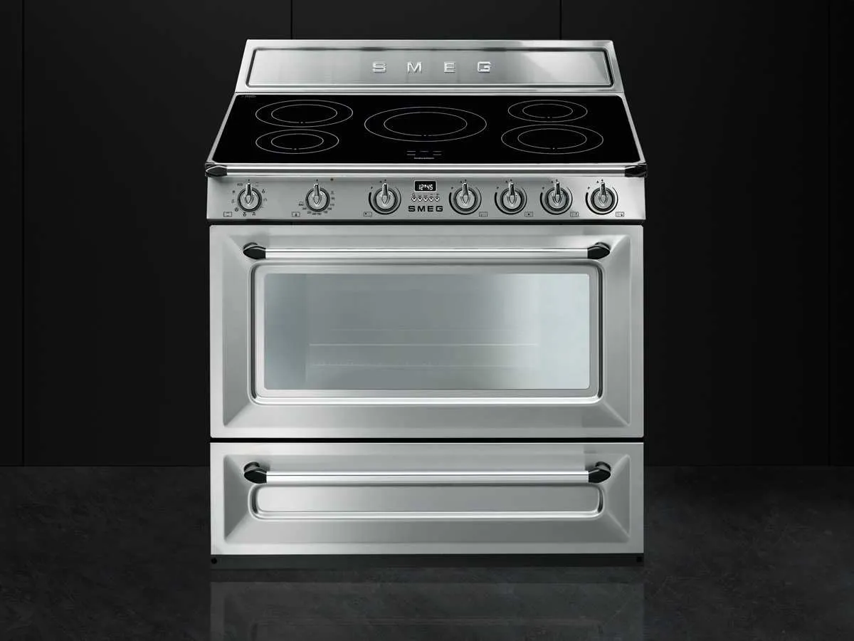 SMEG תנור משולב כיריים אינדוקציה 90 ס"מ נירוסטה סדרת Victoria תוצרת SMEG דגם TR90IX9 — תמונה 3