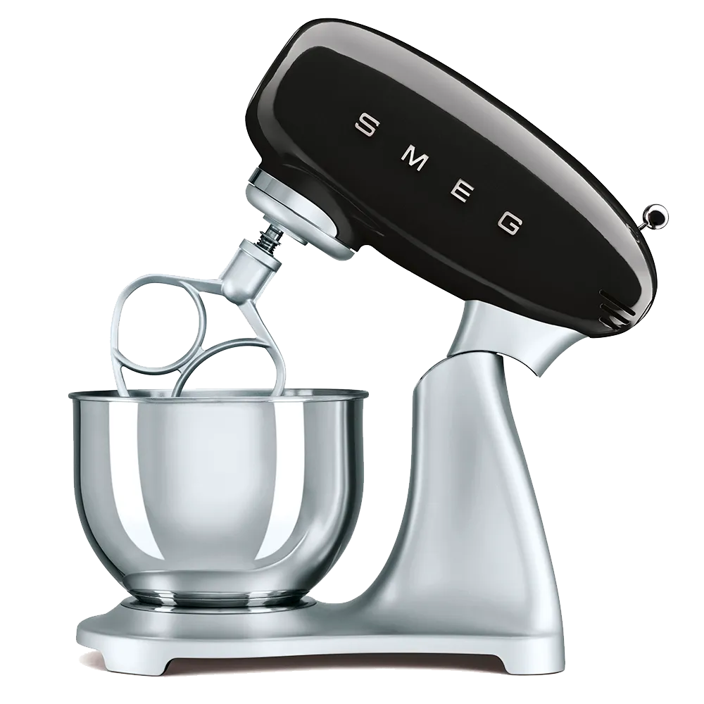 SMEG מיקסר עומד בצבע שחור גוף נירוסטה מסדרת 50's Retro Style,תוצרת SMEG דגם SMF01BLEU — תמונה 2