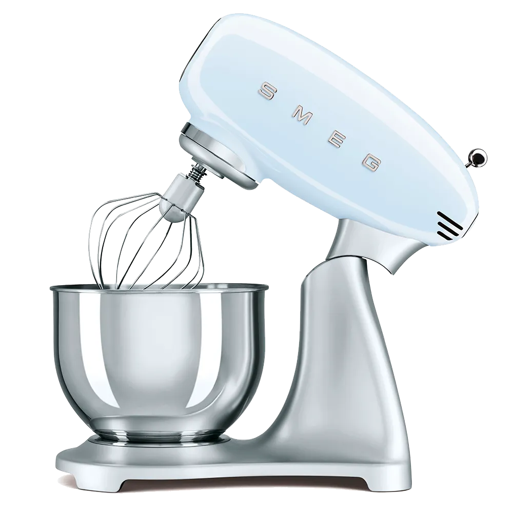 SMEG מיקסר עומד בצבע כחול פסטל גוף נירוסטה מסדרת 50's Retro Style,תוצרת SMEG דגם SMF01PBEU — תמונה 2