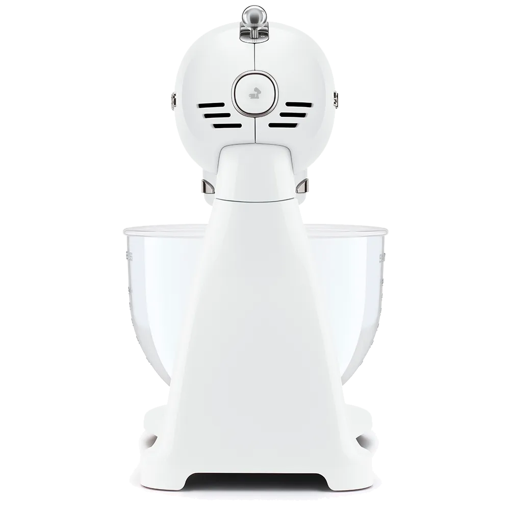 SMEG מיקסר עומד בצבע לבן עם קערה מזכוכית מסדרת 50's Retro Style,תוצרת SMEG דגם SMF13WHUK — תמונה 3
