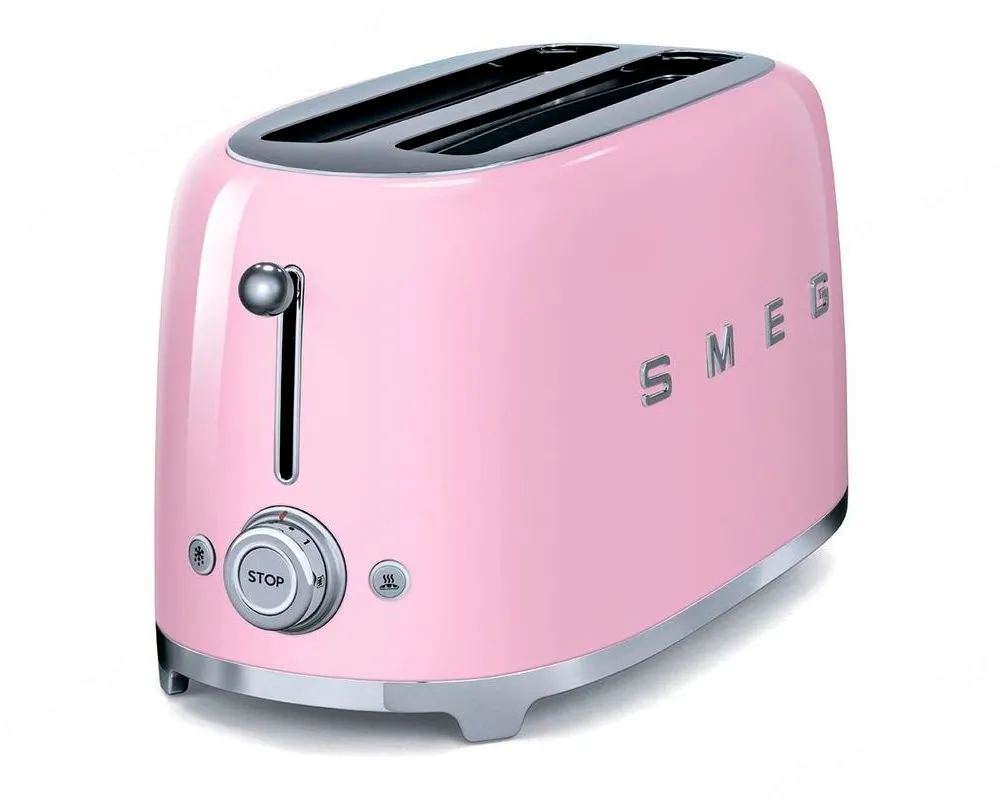 SMEG מצנם 4 פרוסות,צבע ורוד,מסדרת 50's Retro Style,תוצרת SMEG דגם TSF02PKEU — תמונה 2
