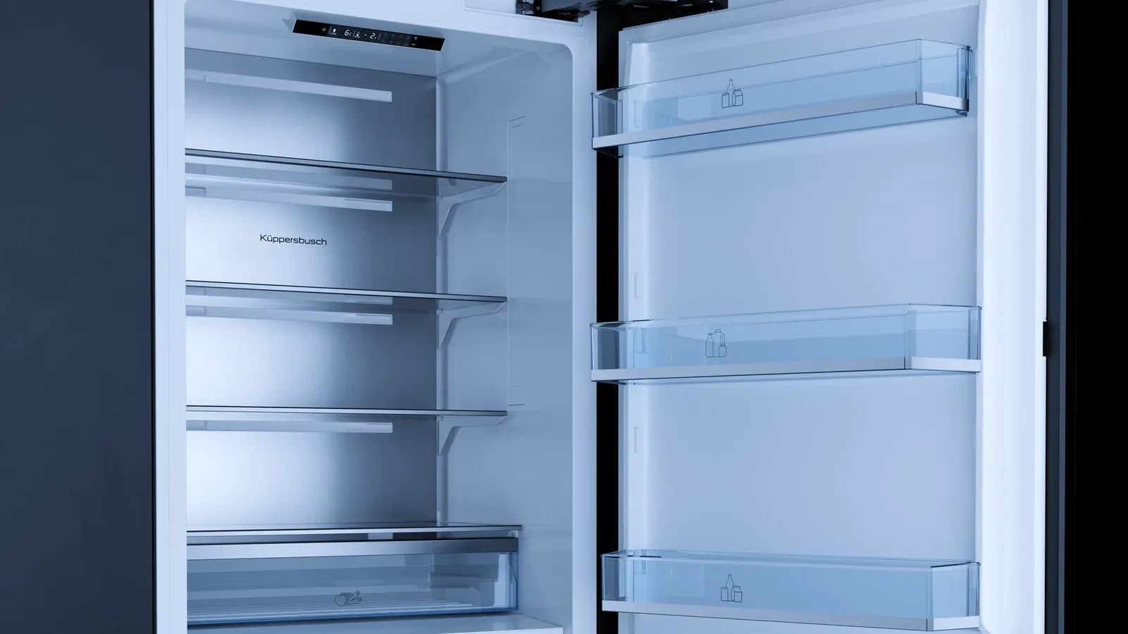 kueppersbusch מקרר אינטגרלי מקפיא תחתון 90 ס"מ 556 ליטר Full NoFrost יצרן קרח ומים תוצרת kueppersbusch דגם FKGFX9800.0 — תמונה 2