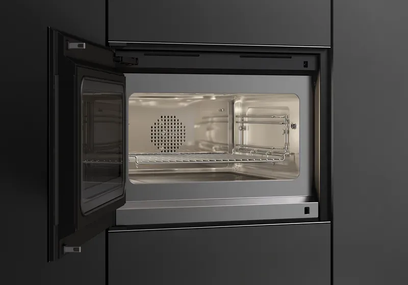 תנור בנוי משולב מיקרו 45 ס"מ דלת צד גימור Onyx סדרת Minimalistic תוצרת GAGGENAU דגם GM250100