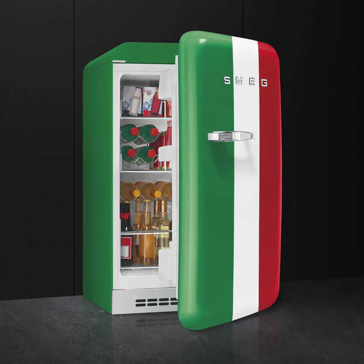 SMEG מקרר מיני משרדי רטרו צבעוני מסדרת 50'Retro Style תוצרת SMEG דגם FAB10HRIT — תמונה 6