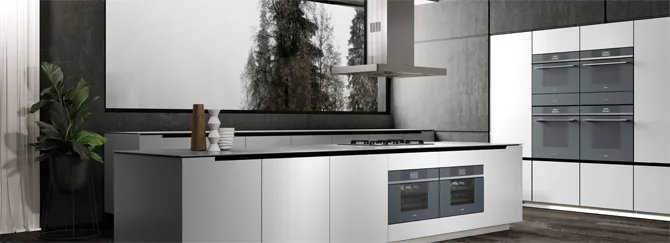 SMEG תנור בנוי 60 ס"מ זכוכית כסופה ניקוי באדים סדרת LINEA תוצרת SMEG דגם SF6101VS — תמונה 4