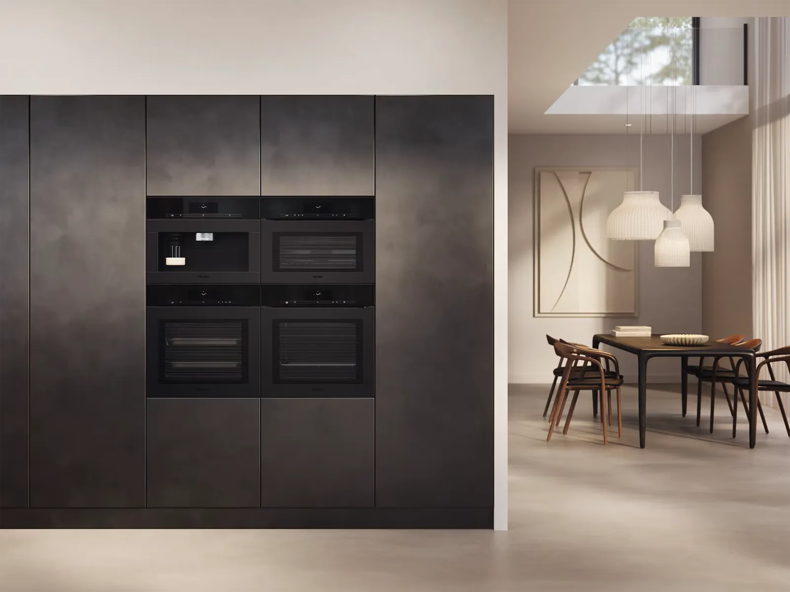Miele תנור שף משולב מיקרו 45 ס"מ ArtLine Touch2Open M-Touch תוצרת Miele דגם H 7840 BMX Obsidian black matt — תמונה 6