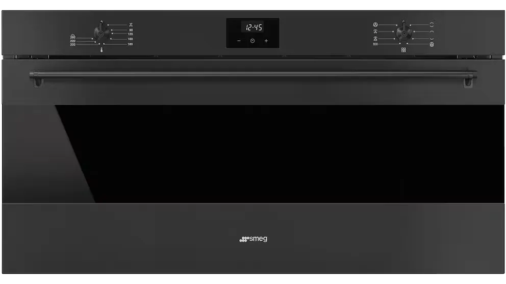SMEG תנור בנוי 90 ס"מ ניקוי באדים בגימור שחור מט מלא מסדרת CLASSIC תוצרת SMEG דגם SFRA9300TN — תמונה 2