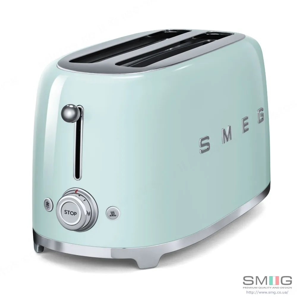 SMEG מצנם 4 פרוסות,צבע ירוק פסטל,מסדרת 50's Retro Style,תוצרת SMEG דגם TSF02PGEU — תמונה 2