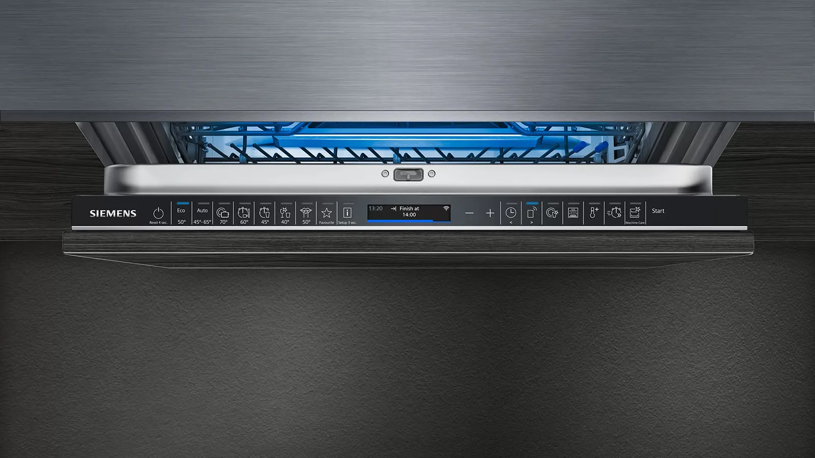 Siemens מדיח כלים אינטגרלי מלא 60 ס"מ פתיחה חשמלית Zeolite הקרנה גרפית תוצרת Siemens דגם SN97YX01CE — תמונה 2