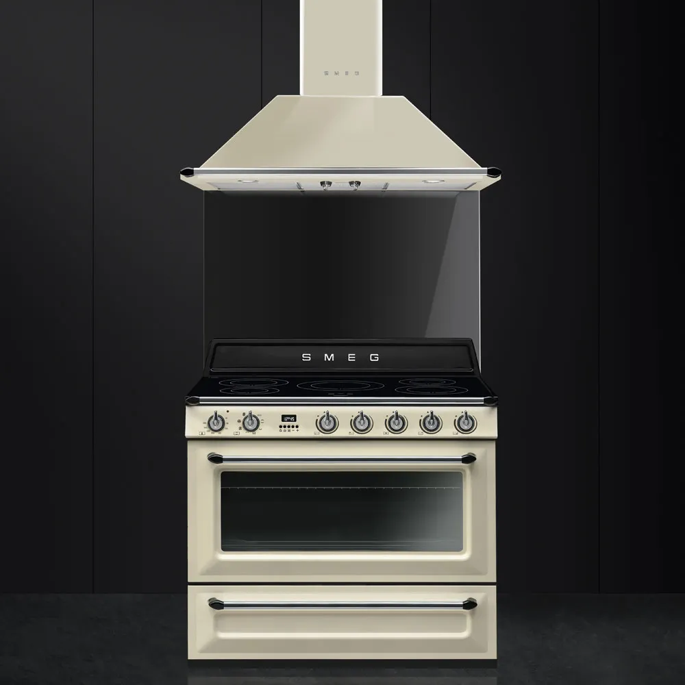 SMEG תנור משולב כיריים אינדוקציה 90 ס"מ שמנת תוצרת SMEG דגם TR90IP9 — תמונה 2