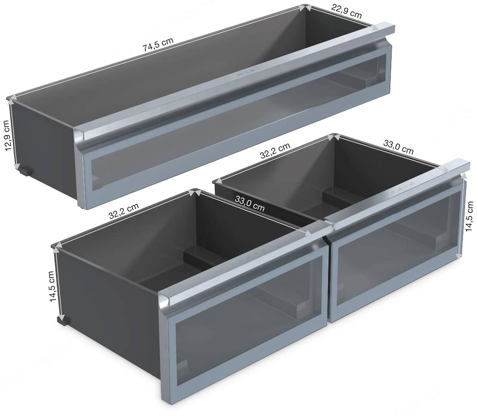 Miele מקרר אינטגרלי מקפיא תחתון 90 ס"מ IceMaker FrenchDoor דלת Push2open סדרת MasterCool תוצרת Miele דגם KFMC 3844 FD — תמונה 17