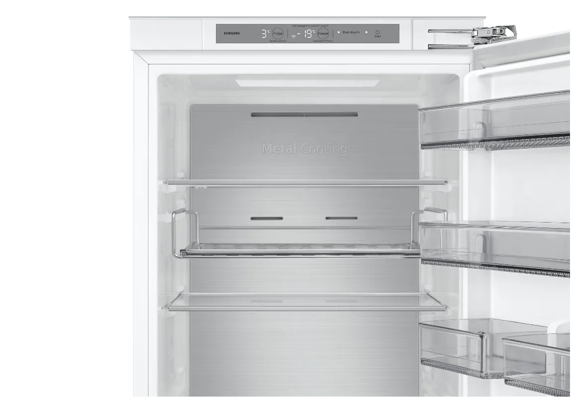 Samsung מקרר אינטגרלי 60 ס"מ מקפיא תחתון גמיש Digital Inverter NO FROST מצב שבת תוצרת Samsung דגם BRB80F30AEF0 — תמונה 6