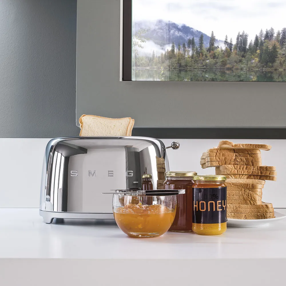 SMEG מצנם לשתי פרוסות,צבע כרום,מסדרת 50's Retro Style,תוצרת SMEG דגם TSF01SSEU — תמונה 4