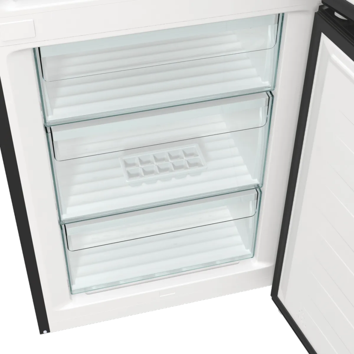 Gorenje מקרר מקפיא תחתון קו ארון רוחב 120 ס"מ 2 מטר גובה נירוסטה שחורה תוצרת Gorenje דגם NRK6202EBXL4 — תמונה 8