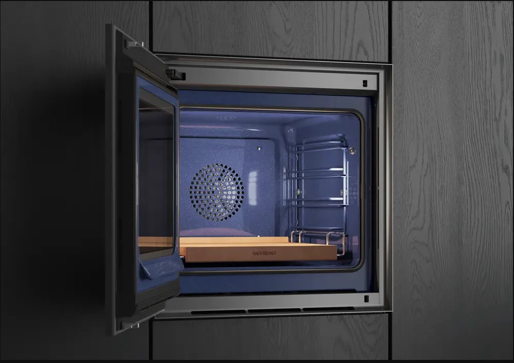 GAGGENAU תנור בנוי פירוליטי 76 ס"מ דלת צד נירוסטה בציפוי זכוכית מעושנת סדרת Expressive תוצרת GAGGENAU דגם GO480120 — תמונה 5