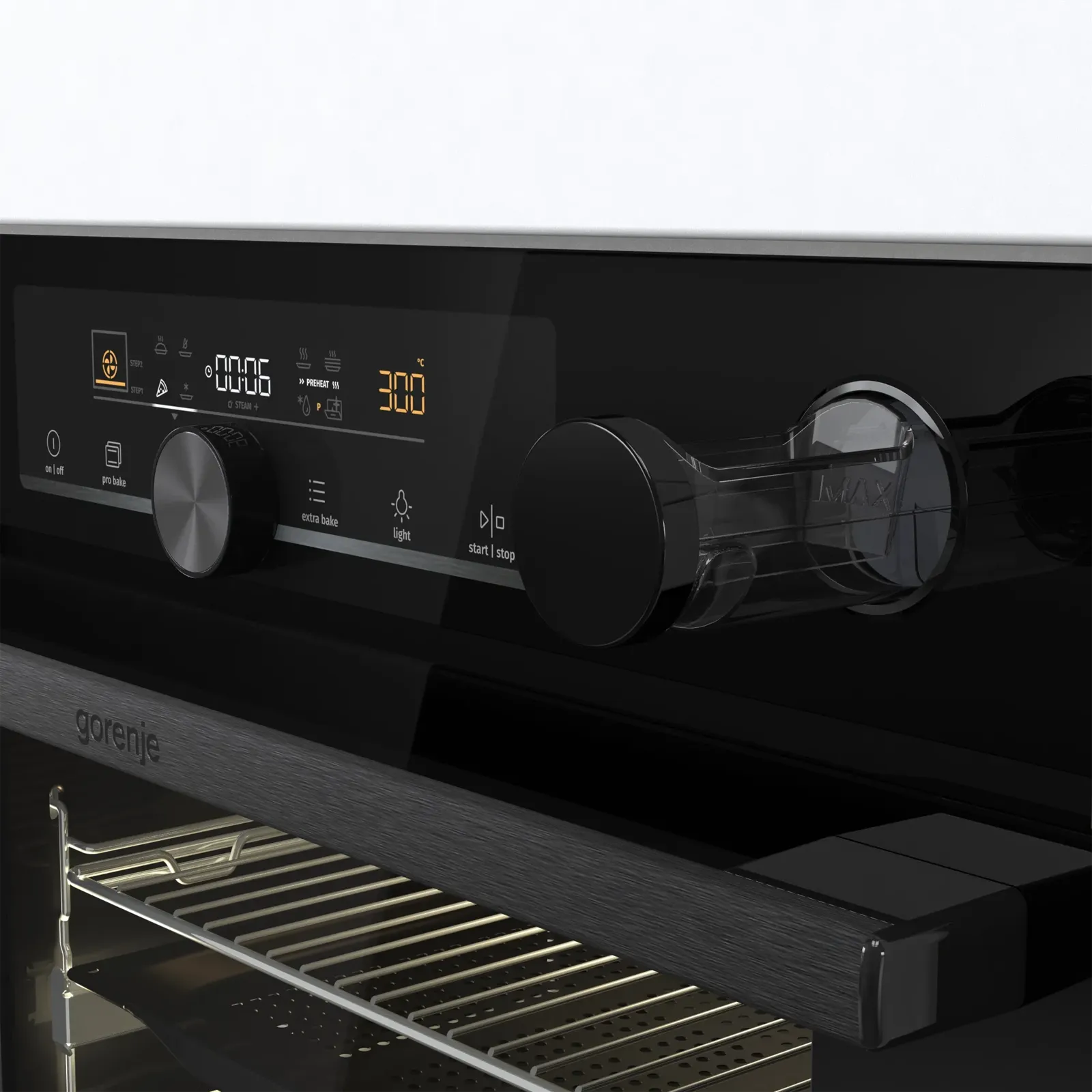 Gorenje תנור בנוי 60 ס"מ עם אפייה בלחות SteamAssist ו-AirFry מצב שבת גימור שחור מלא 77 ליטר תוצרת Gorenje דגם BSA6747DGWI — תמונה 4