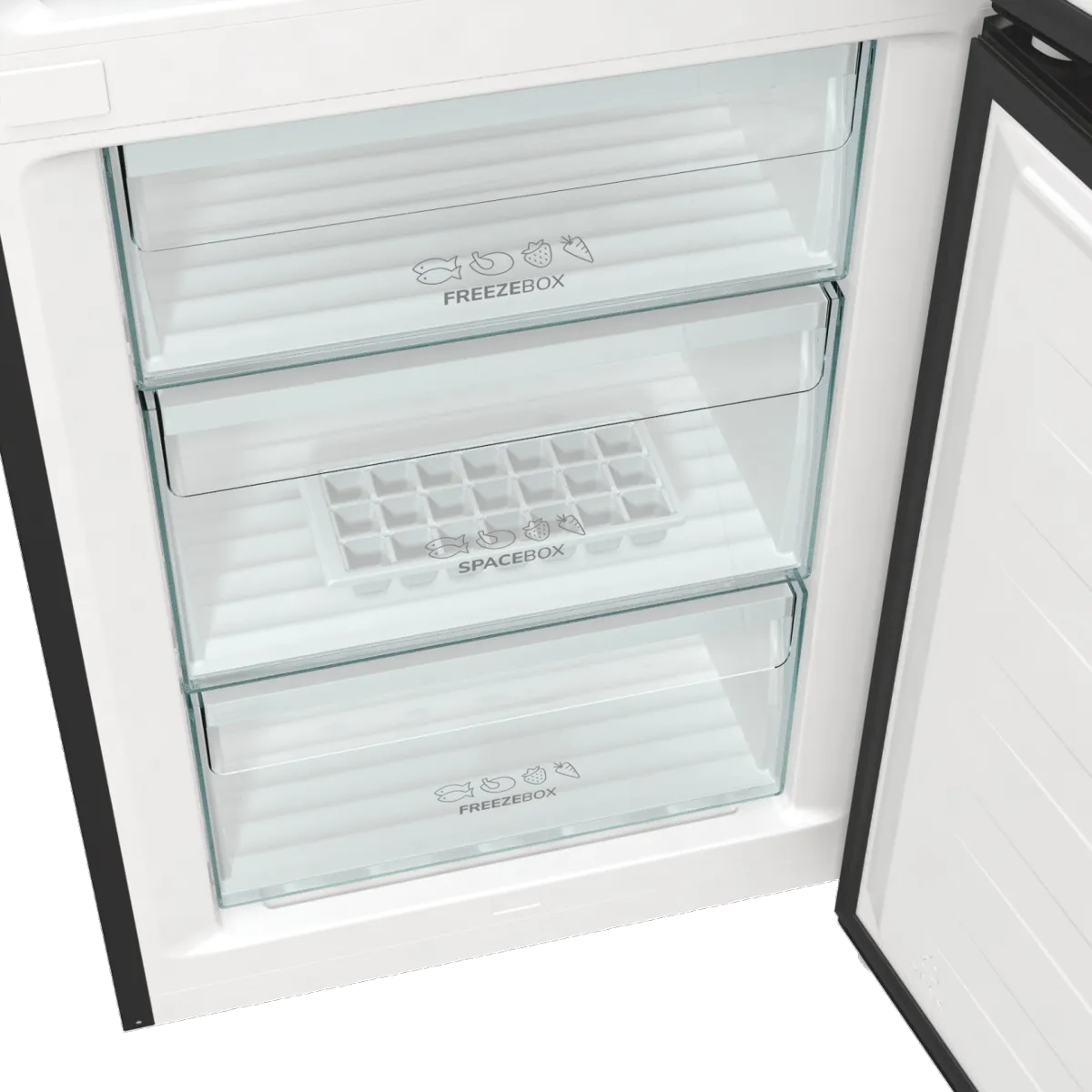 Gorenje מקרר מקפיא תחתון רוחב 120 ס"מ 660 ליטר NO FROST שחור מטאלי תוצרת Gorenje דגם NRK619EABLX4 תצוגה — תמונה 4