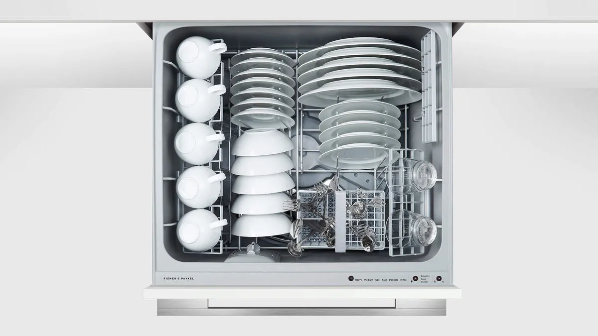 Fisher & Paykel מדיח כלים אינטגרלי מלא מגירה בודדת גובה 45 ס"מ פנים נירוסטה סדרה 11 תוצרת FISHER&PAYKEL דגם DD60STX6HI1 — תמונה 8