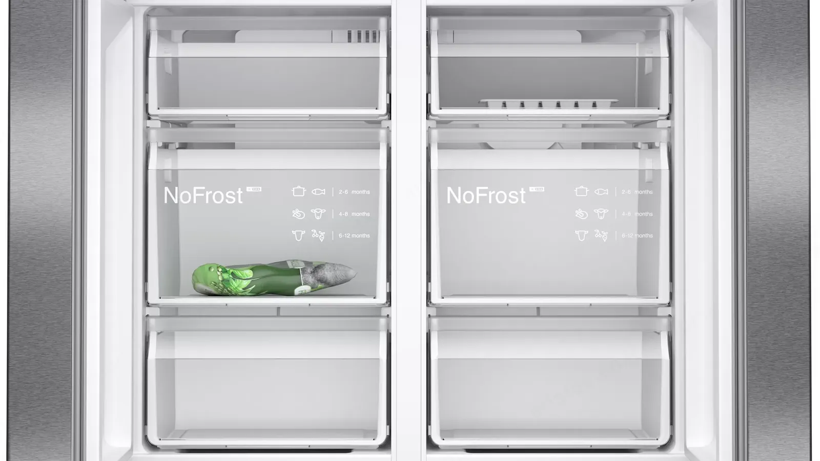 Siemens מקרר 4 דלתות 90.5 ס"מ Home Connect גימור נירוסטה שחורה תוצרת Siemens דגם KF96NAXEA — תמונה 6
