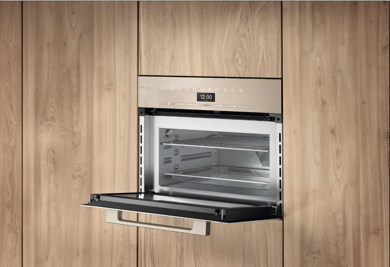 Miele תנור בנוי משולב מיקרו 45 ס"מ VITRO LINE תוצרת Miele דגם H 7440 BM Pearl beige — תמונה 4