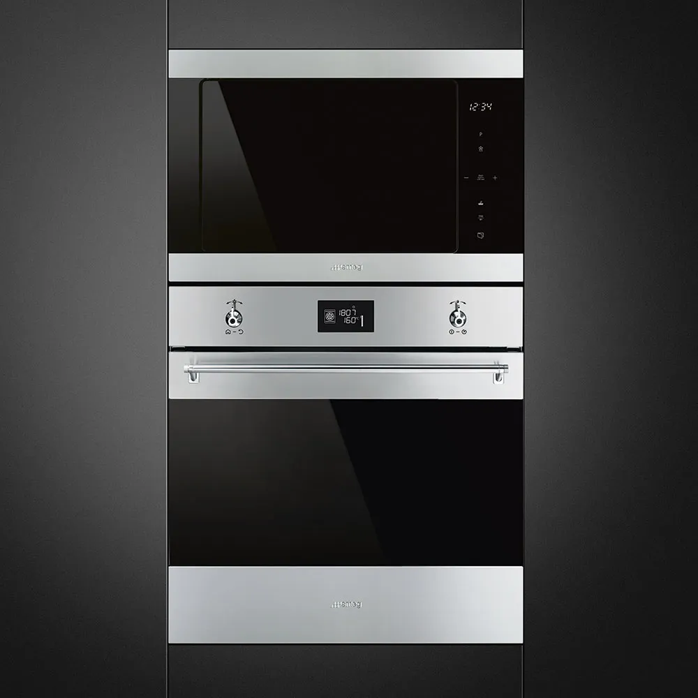 SMEG מיקרוגל בנוי משולב גריל 38 ס"מ גימור נירוסטה תוצרת SMEG דגם FMI325X1 — תמונה 4