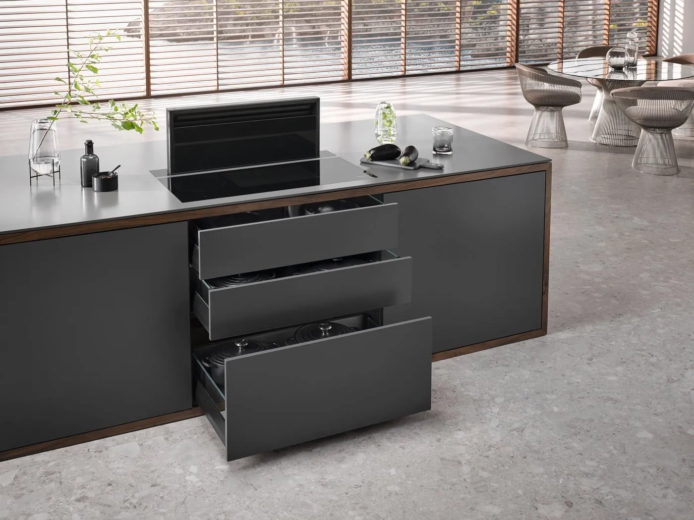 Miele קולט אדים מעלית 91 ס"מ מנגנון אלחוטי גימור שחור מט תוצרת Miele דגם DAD 4840 Black Levantar — תמונה 4