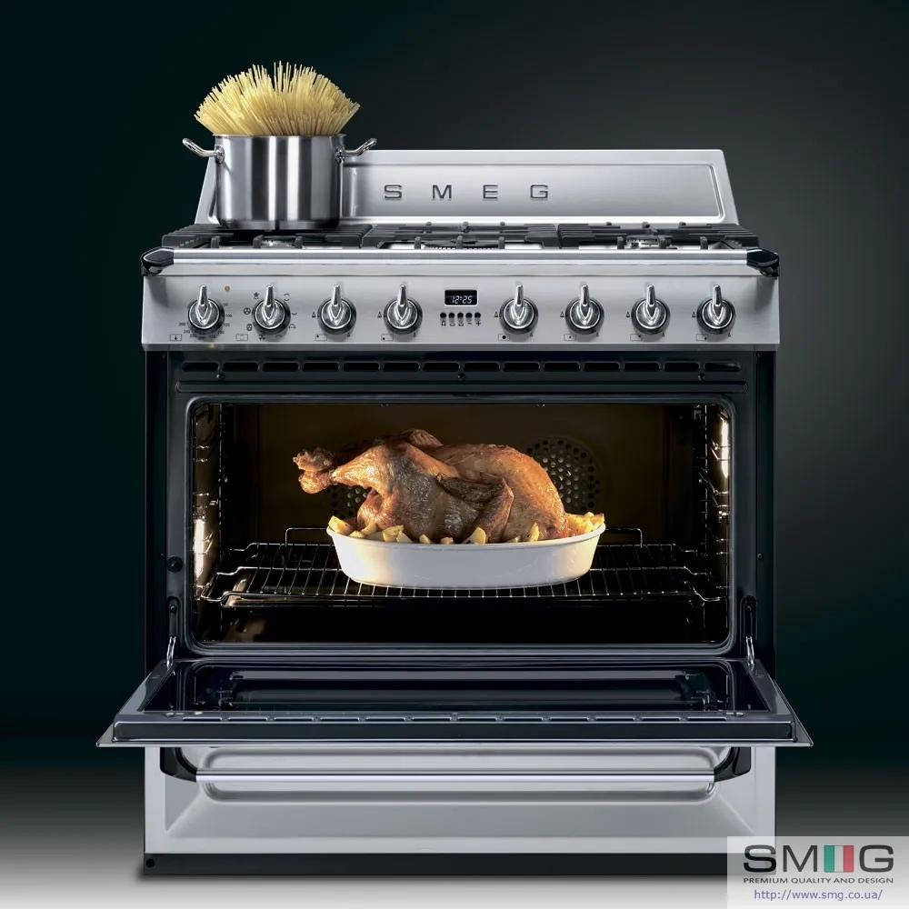 SMEG תנור משולב כיריים גז 90x60 ס"מ,מסדרת Victoria נירוסטה תוצרת SMEG דגם TR90X1 — תמונה 2
