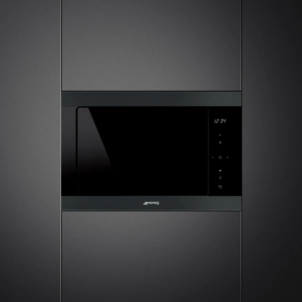 SMEG מיקרוגל בנוי משולב גריל 38 ס"מ גימור שחור מט תוצרת SMEG דגם FMI325N — תמונה 3