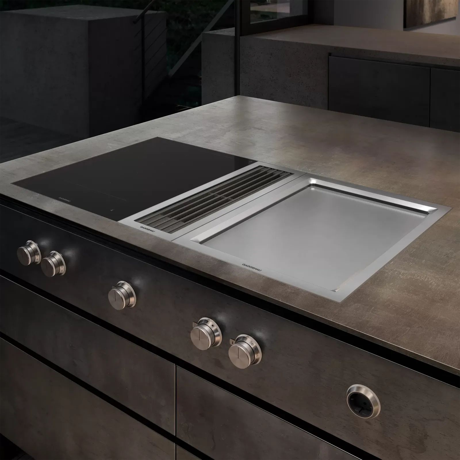 GAGGENAU כיריים דומינו אינדוקציה 38 ס"מ Flex מסגרת נירוסטה מתגים קדמיים סדרה 400 תוצרת GAGGENAU דגם VI422115 — תמונה 7