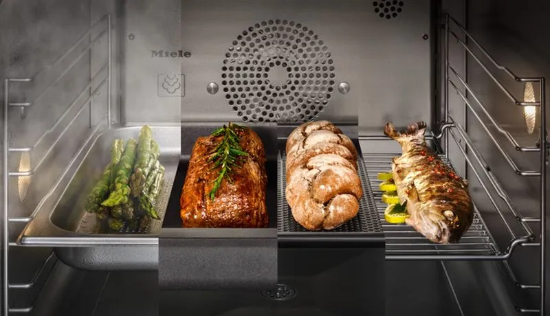 Miele תנור אידוי קומבי סטימר משולב אפייה 60 ס"מ Sous-vide DualSteam תוצרת Miele דגם DGC 7860 Graphite Grey — תמונה 3