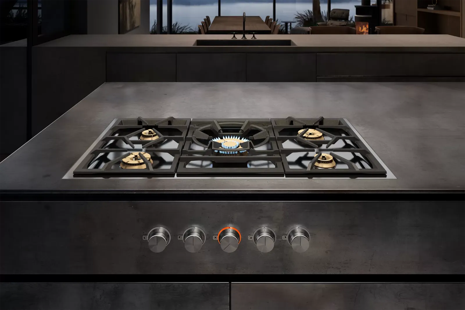 GAGGENAU כיריים גז 90 ס"מ 5 מבערים נירוסטה מתגים קדמיים סדרה 400 תוצרת GAGGENAU דגם VG491111F — תמונה 11