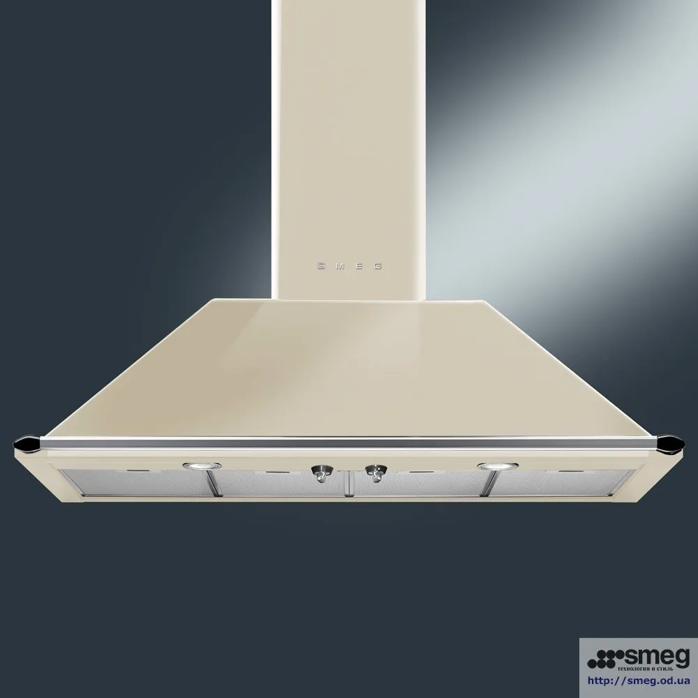 SMEG קולט אדים בהתקנה על קיר 110 ס"מ, צבע קרם מסדרת Victoria תוצרת SMEG דגם KT110PE — תמונה 2