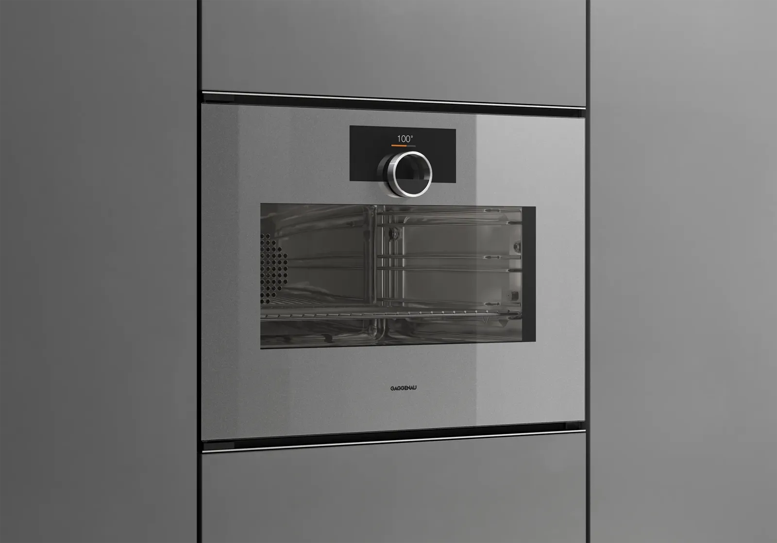 GAGGENAU סטימר אידוי 45 ס"מ 2 מיכלי מים דלת צד גימור Sterling סדרת Minimalistic תוצרת GAGGENAU דגם GS220130 — תמונה 2