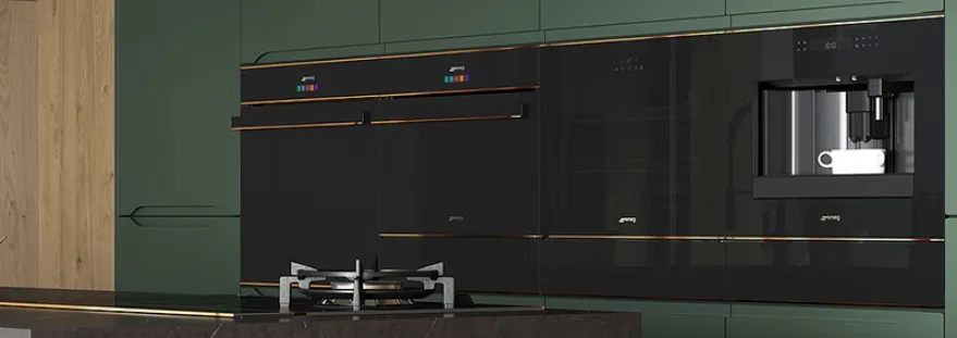 SMEG מגירת אחסון 15 ס"מ סדרת Dolce Stil Novo מסגרת מוזהבת תוצרת SMEG דגם CP615NR — תמונה 2