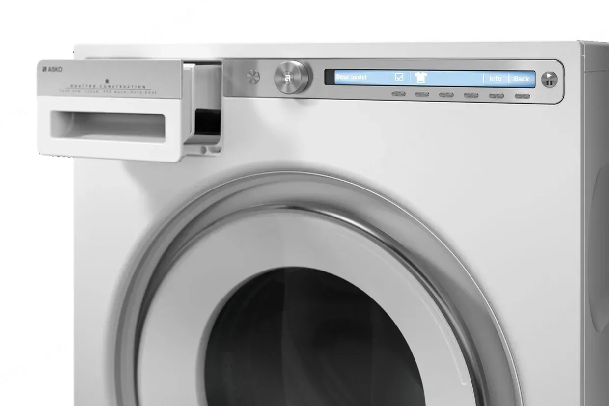 מכונת כביסה 9 ק"ג 1600 סל"ד עם מערכת DOSE ASSIST סדרת PRO-WASH תוצרת ASKO דגם W2096P.W