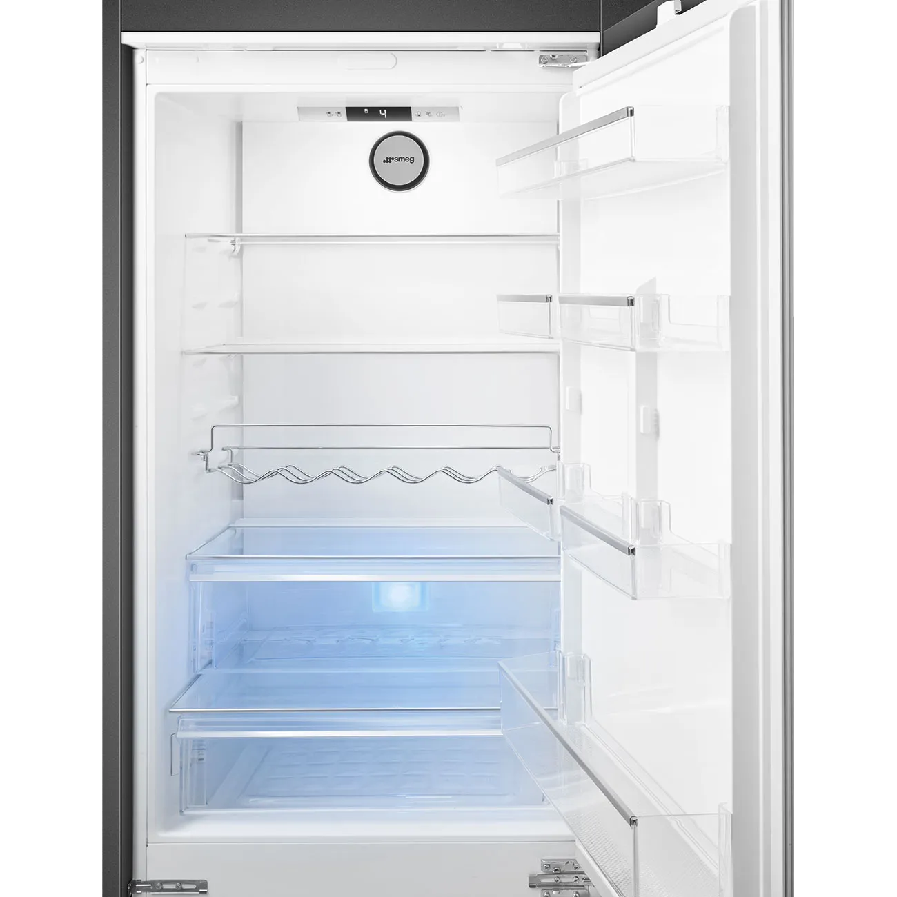 SMEG מקרר אינטגרלי 140 ס"מ 740 ליטר מקפיא תחתון יצרן קרח מנוע אינוורטר TOTAL NO FROST תוצרת SMEG דגם C875TNE 140 — תמונה 4