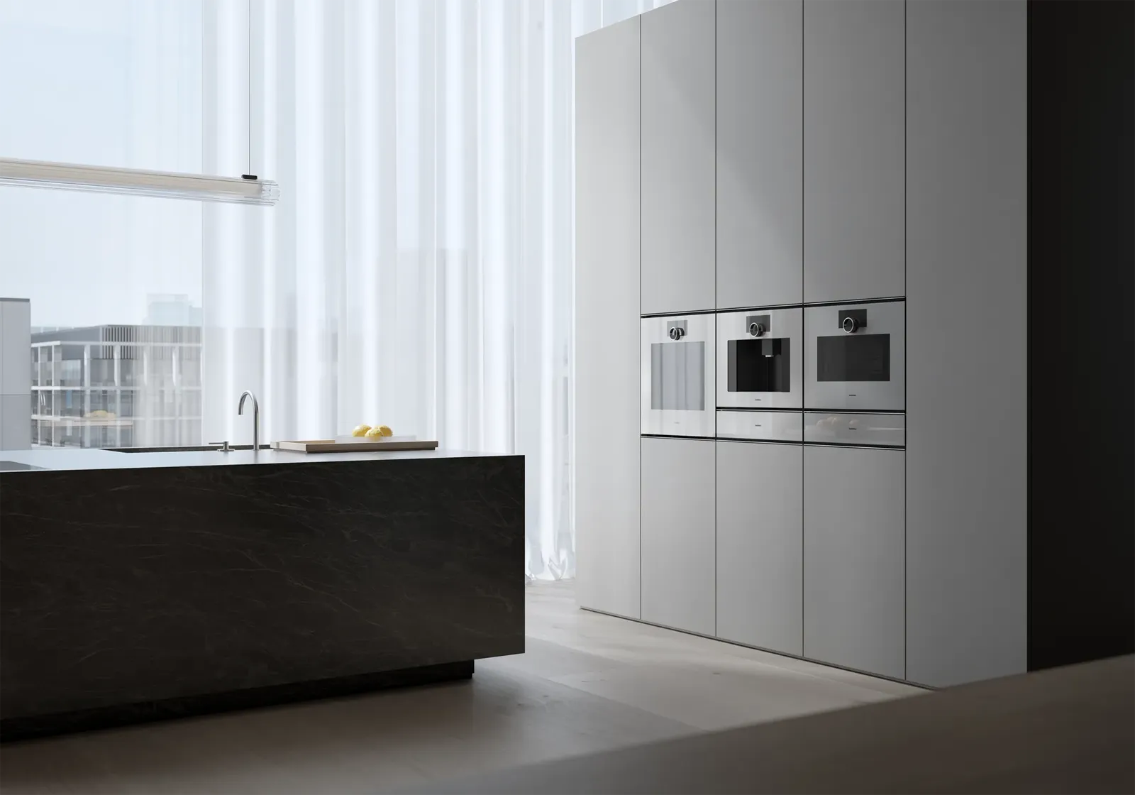 GAGGENAU תנור בנוי פירוליטי 60 ס"מ דלת צד גימור Sterling סדרת Minimalistic תוצרת GAGGENAU דגם GO240130 — תמונה 5