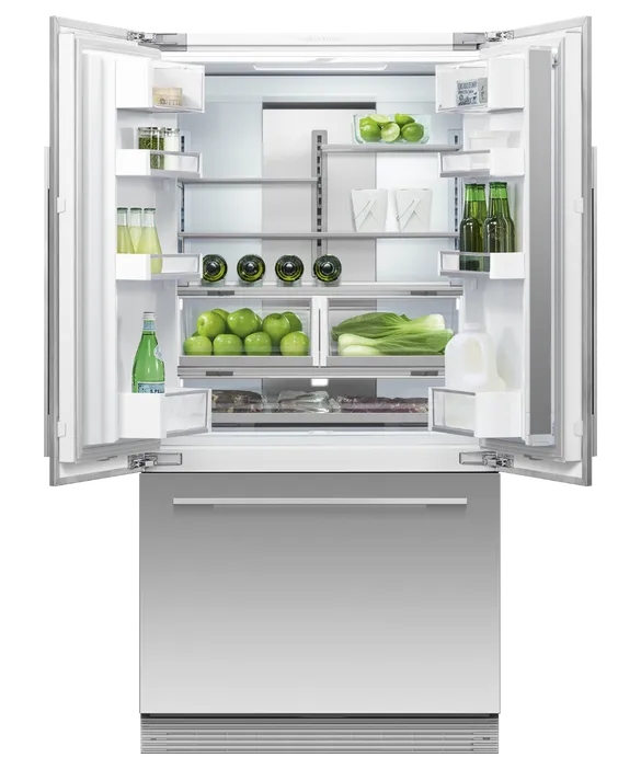 Fisher & Paykel מקרר אינטגרלי מקפיא תחתון 3 דלתות 90 ס"מ סדרה 7 יצרן מים וקרח פאנל נירוסטה תוצרת FISHER&PAYKEL דגם RS90AU3 — תמונה 2