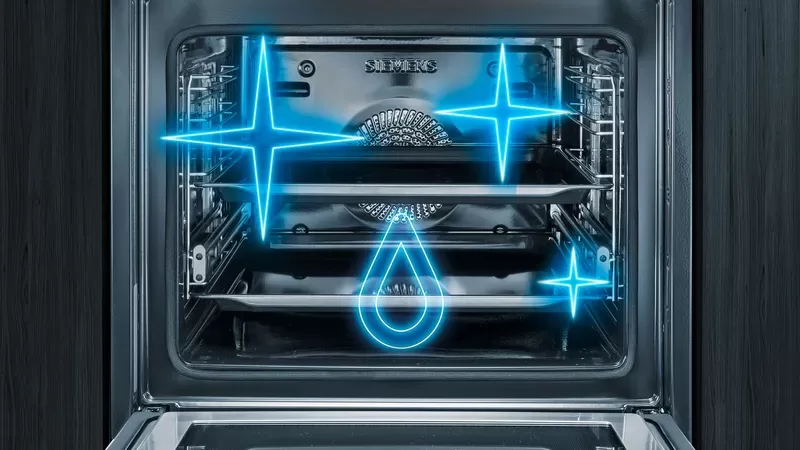 תנור בנוי פירוליטי 60 ס"מ AirFry גימור שחור מט studioLine IQ700 תוצרת Siemens דגם HB976GMM1