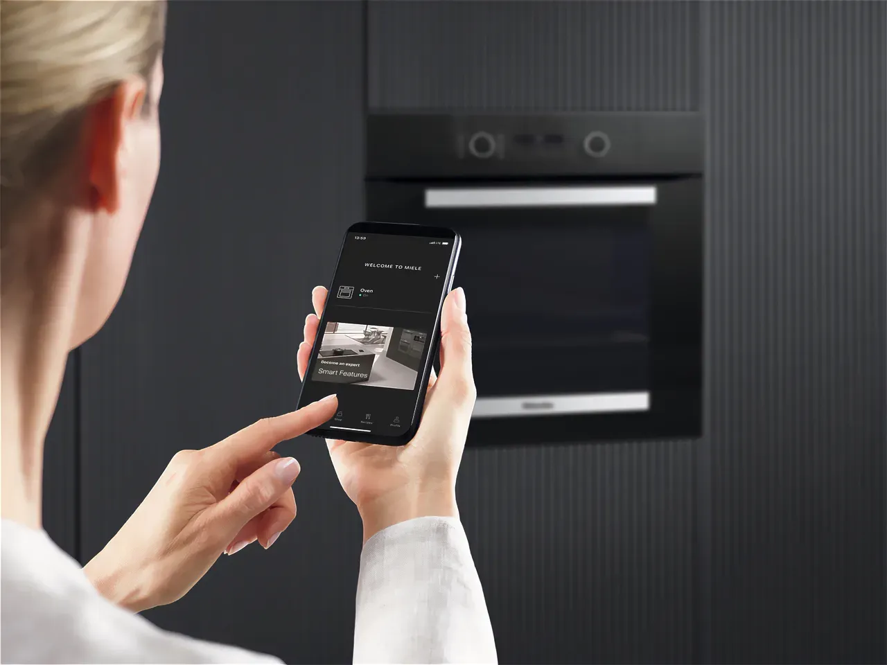Miele תנור בנוי פירוליטי 60 ס"מ 76 ליטר חיבור WI-FI גימור שחור משולב נירוסטה  תוצרת Miele דגם H 2467 BP ACTIVE — תמונה 6