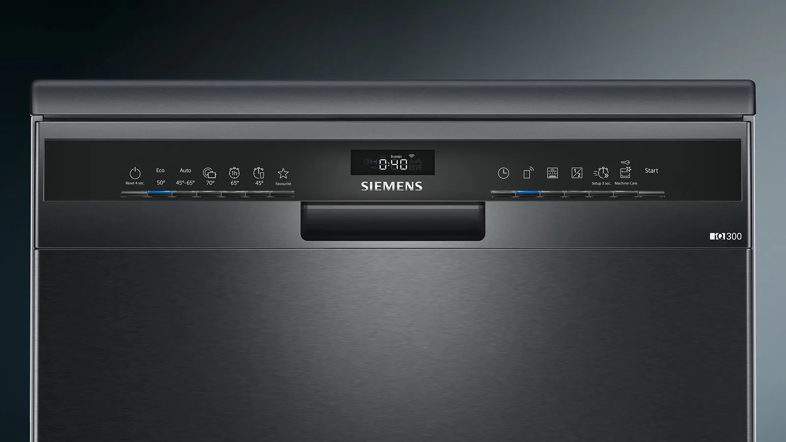 Siemens מדיח כלים עצמאי רחב 60 ס"מ פתיחה אוטומטית נירוסטה מושחרת תוצרת Siemens דגם SN23EC14CE — תמונה 2
