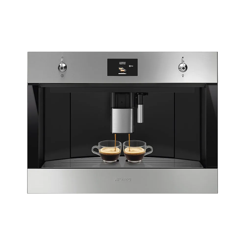 SMEG מכונת קפה בנויה 45 ס"מ נירוסטה מוברשת מסדרת Classic תוצרת SMEG דגם CMS4303X — תמונה 2