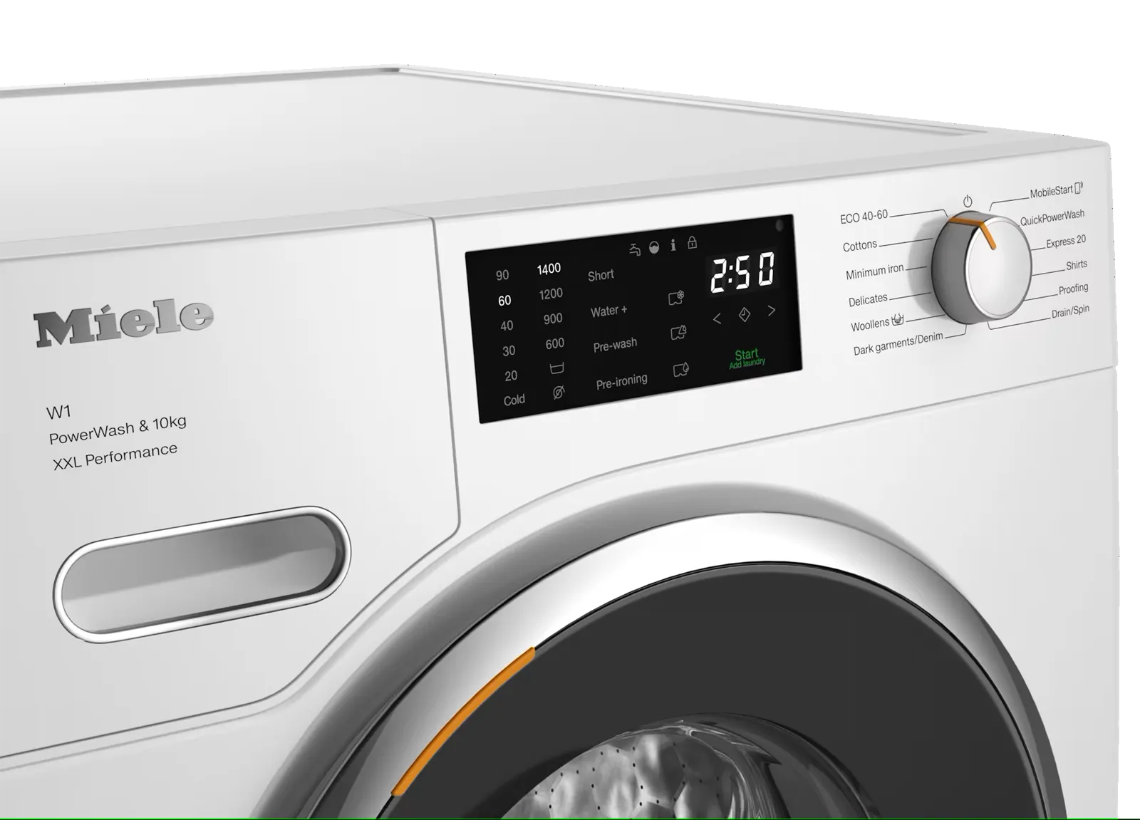 Miele מכונת כביסה פתח חזית 10 ק"ג 1400 סל"ד QuickPowerWash תוצרת Miele דגם WWK 360 WCS — תמונה 11