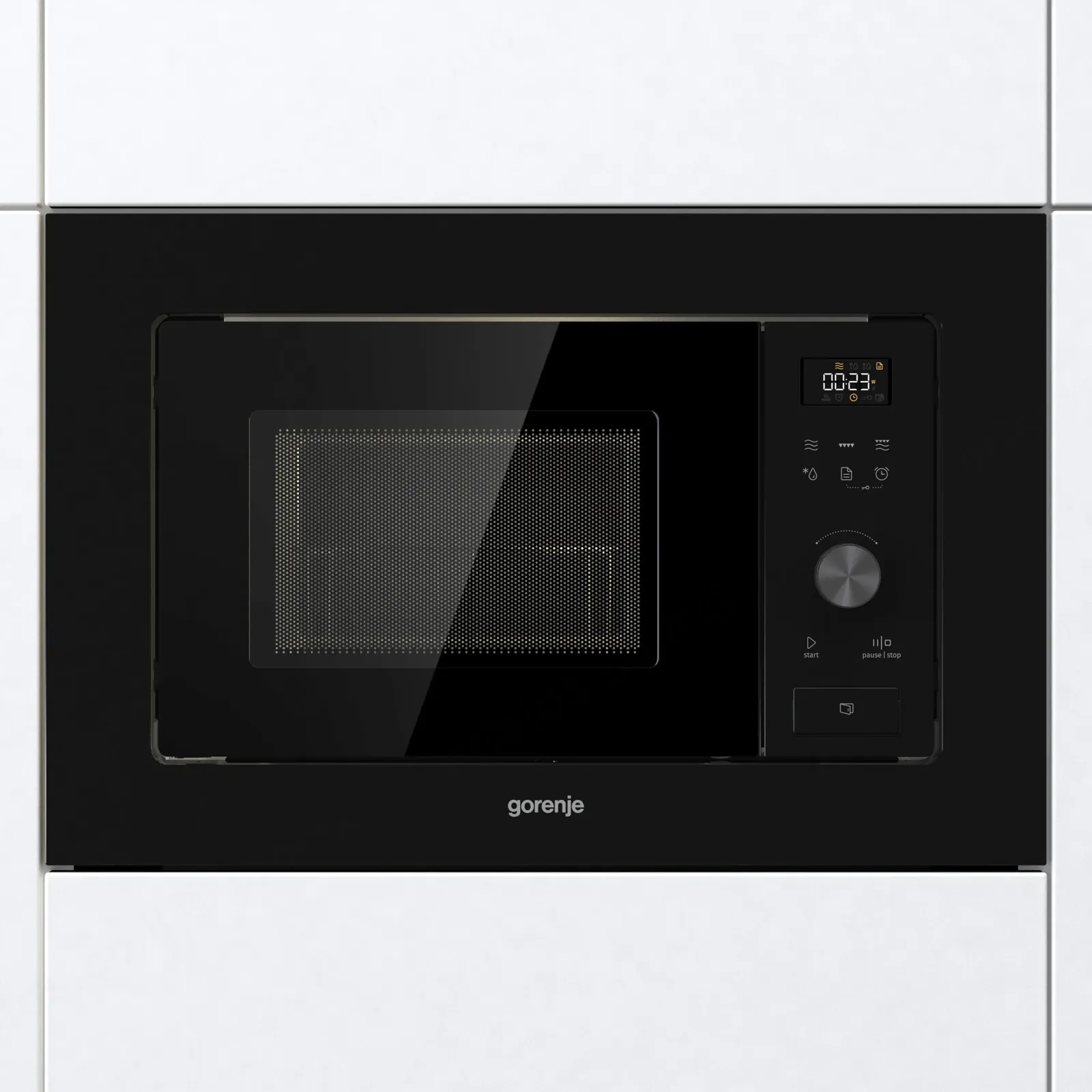Gorenje מיקרוגל אינטגרלי משולב גריל ניקוי באדים זכוכית שחורה תוצרת Gorenje דגם BM201AG1BG — תמונה 6