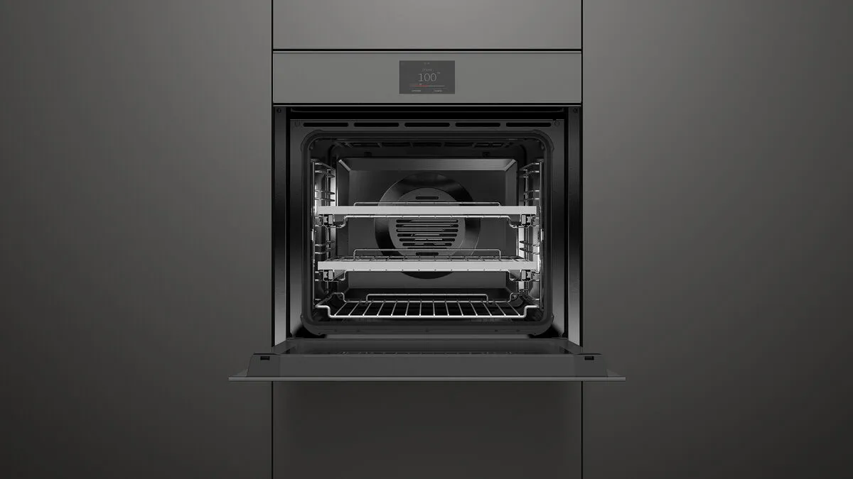 Fisher & Paykel תנוי בנוי פירוליטי 60 ס"מ AirFry פתיחה וסגירה חשמלית צג TFT גימור אפור סדרה 9 תוצרת FISHER&PAYKEL דגם OB60SMPTNG1 — תמונה 6