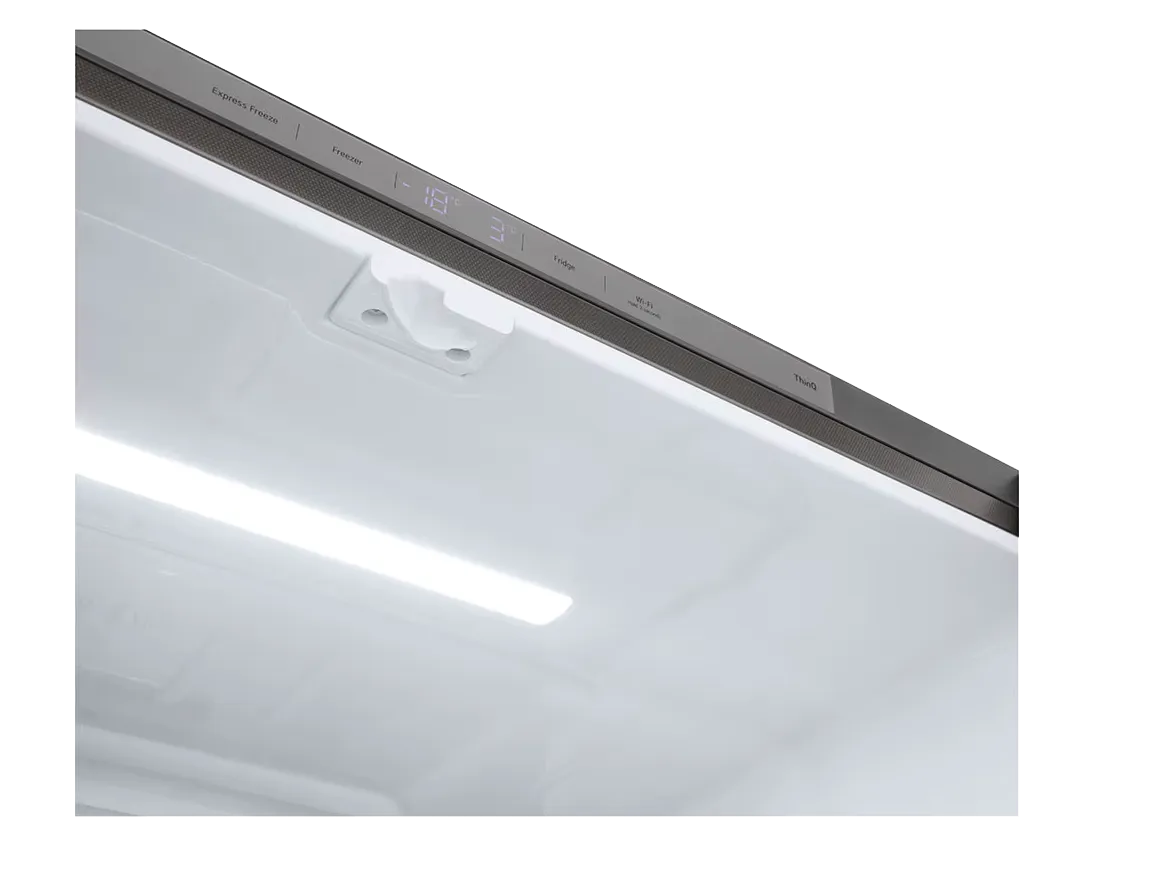 LG מקרר 4 דלתות 90 ס"מ 665 ליטר מנוע Inverter נירוסטה מוברשת מבית LG דגם GR-728S — תמונה 5