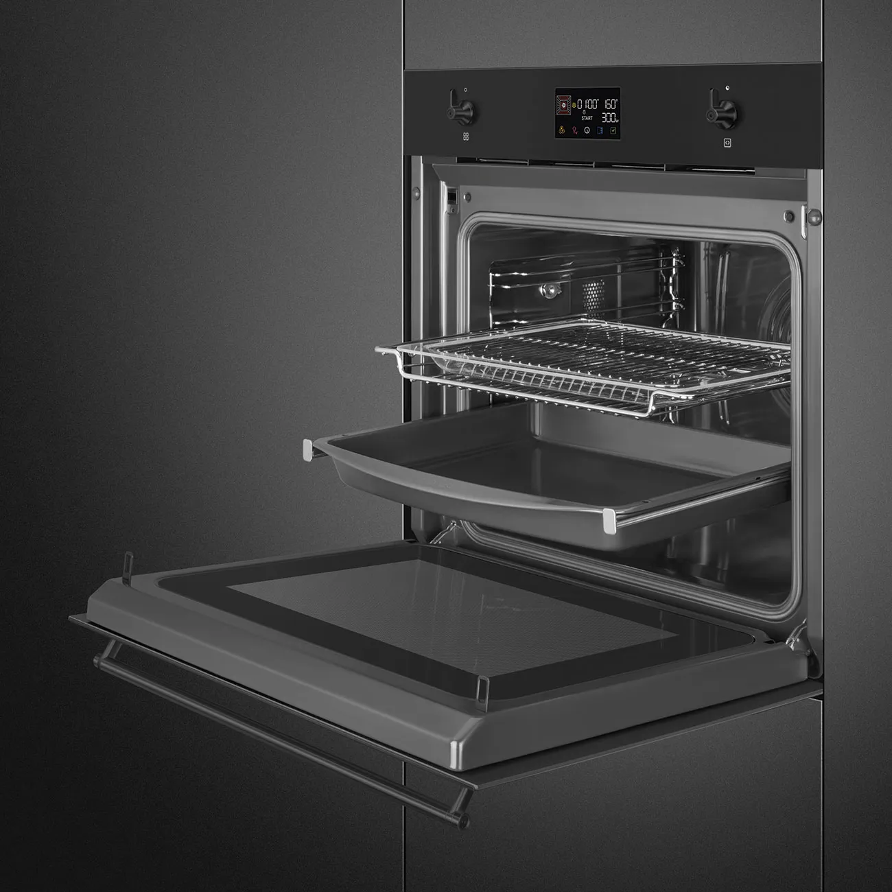 SMEG תנור בנוי 60 ס"מ משולב מיקרו AirFry טכנולוגיית Galileo גימור שחוט מט תוצרת SMEG דגם SO6302M2N — תמונה 6