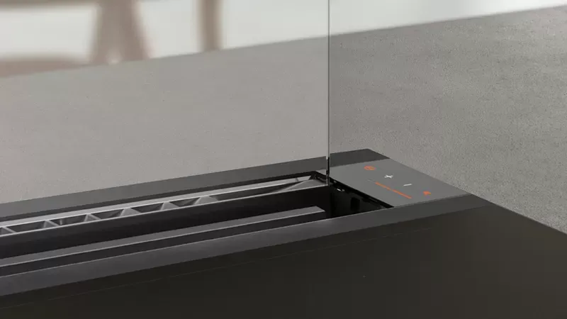 GAGGENAU קולט אדים מעלית 80 ס"מ שקוף תאורת מסגרת חיבור Bluetooth התקנה שטוחה תוצרת GAGGENAU דגם AL200180 — תמונה 3
